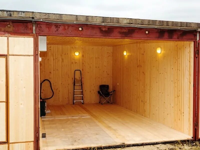 Дизайнерская отделка гаража. Обустройство металлического гаража. Ремонт под гараж. Ремонт под гараж. Гараж внутри.