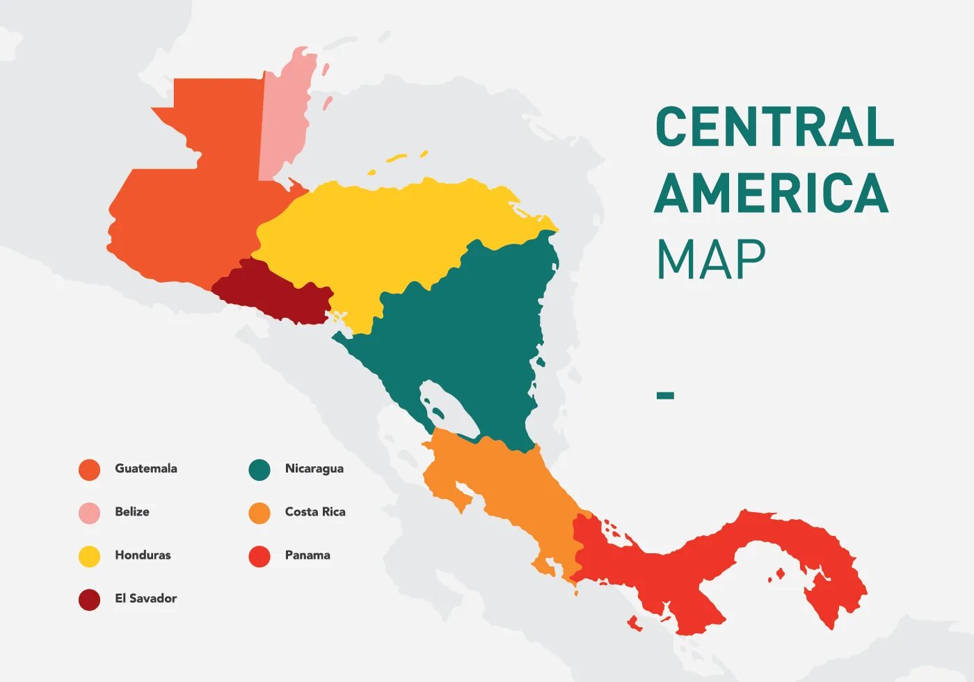 Государственный язык центральной америки. Карта центральной Америки. Карта средней Америки. Карта центральной Америки со странами. Государства центральной Америки на карте.