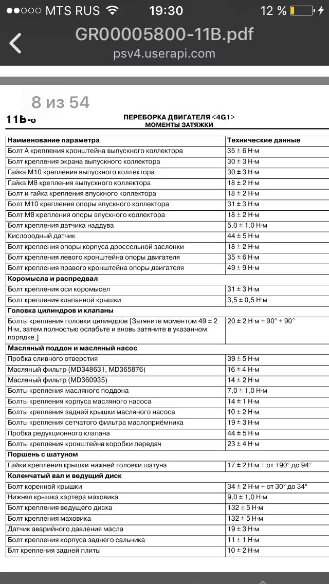 Мицубиси моменты затяжки. Момент затяжки коленвала Митсубиси Лансер 9 2.0. Момент затяжки Mitsubishi g 4 18. Моменты затяжки болтов двигателя Митсубиси Лансер 9. Момент затяжки коренных болтов Лансер 9 4g18.