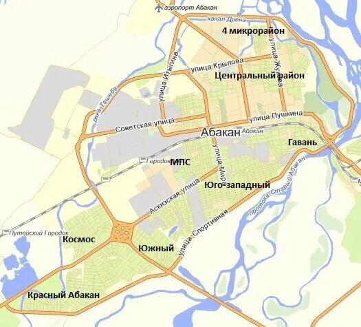 Абакан районы города на карте. Карта Абакана по районам. Районы Абакана на карте. Микрорайоны Абакана на карте.