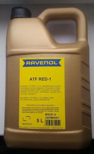 Atf red. Равенол АТФ ред 1. ATF Red-1 Hyundai. Трансмиссионное масло АТФ ред 1. ATF Red-1 артикул.