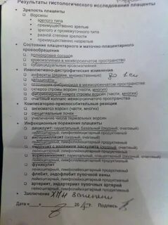 Исследование плаценты