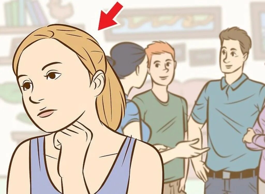 Улыбается и прикрывает рот. Общение в коллективе. Разговор с коллективом. Общение людей. Сдержанный человек.