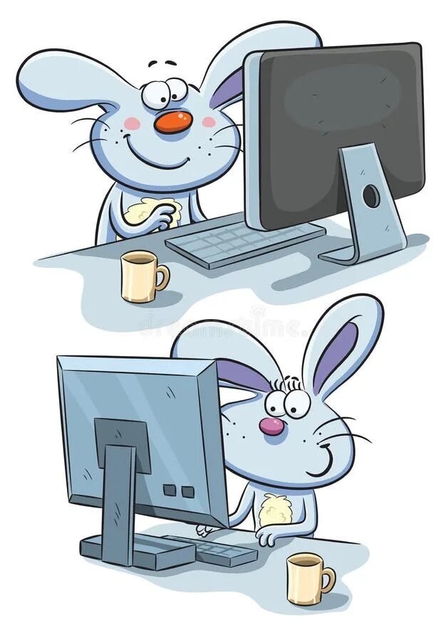 Зайка работаю работаю. Заяц за компьютером. Кролик с компьютером. Зайка сидит за компьютером. Кролик за компом.