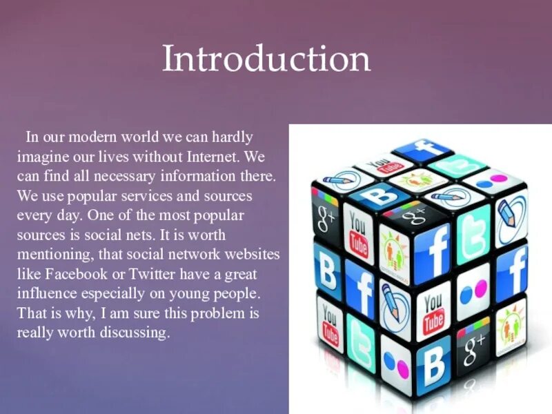Internet in our live