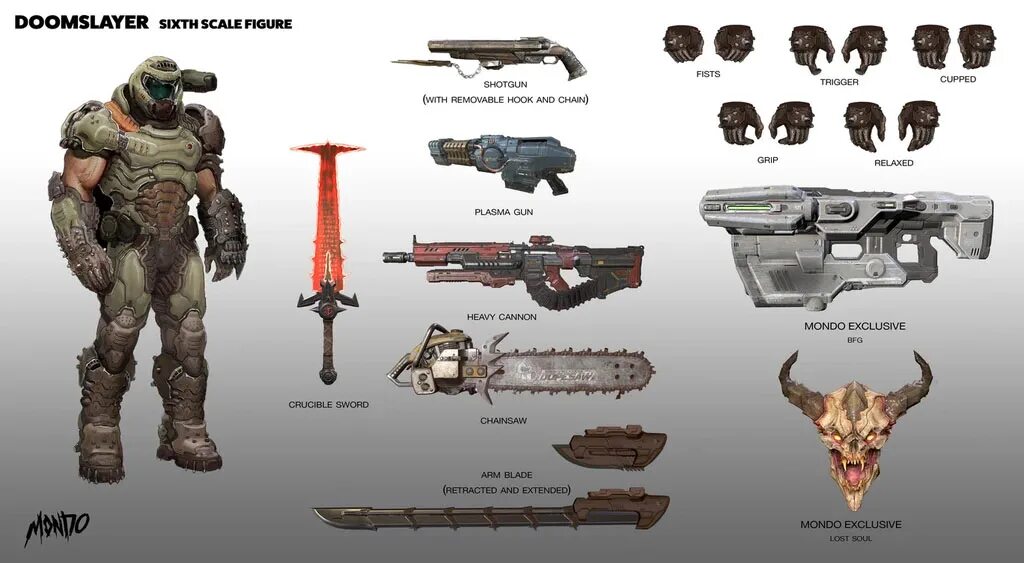 Doom eternal weapons. Doom eternal оружие. клинок рока из doom eternal. мародер из doom eternal фигурка.