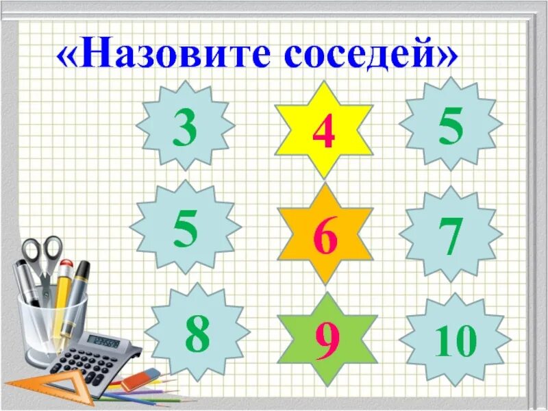 Разработки уроков математики 6 класс. Игра назови соседей. Д\И «назови «соседей» числа». Урок математики картинка. Математические соседи числа.