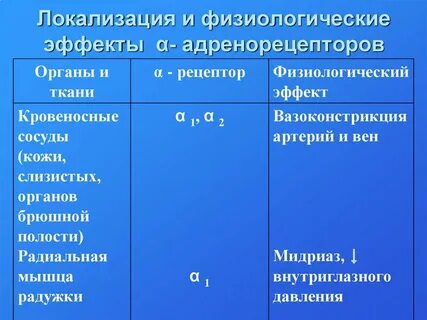 Локализация рецепторов