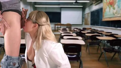 Amateur gives teacher blowjob