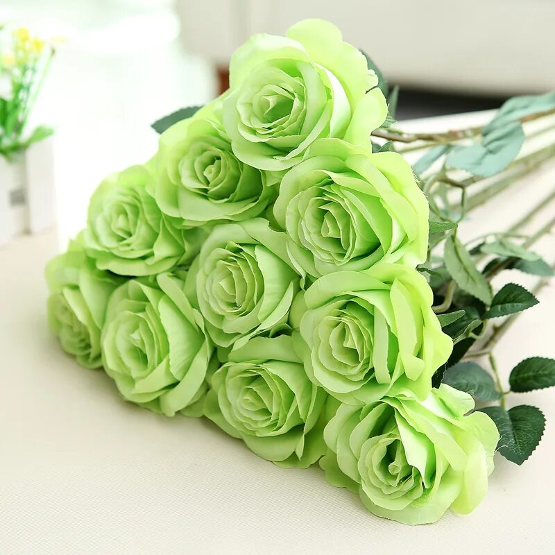 Букет зеленых роз. Салатовые розы. Фисташковые розы. Бело зеленые розы. Купить искусственные зеленые