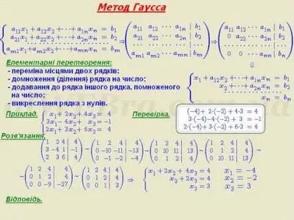 Метод гаусса 2х2