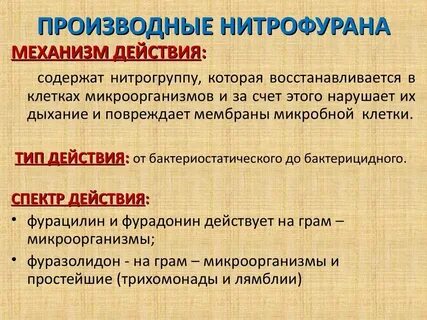 Нитрофураны побочные эффекты