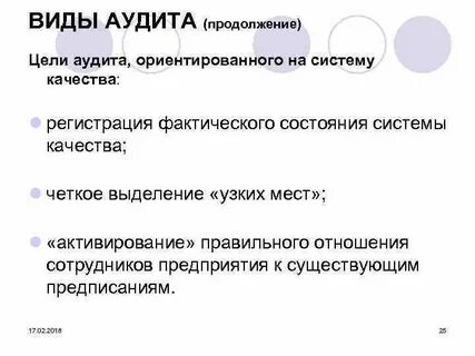 Проведение аудита включает
