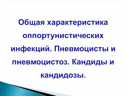 Возбудители оппортунистических инфекций