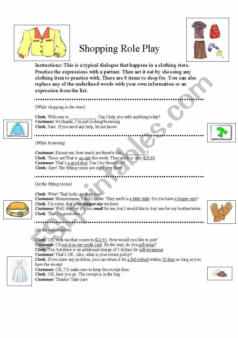 Shopping role Play Cards. Clothes shop role Play. Shop Assistant role Play. Role Play shop Worksheet. Role play dialogue