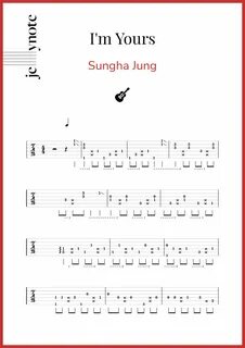 Sungha Jung "I'm Yours" Guitar tablature and notes Jellynote...