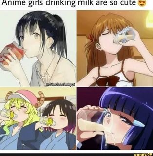 Anime giris drinking MINK are SO cute.