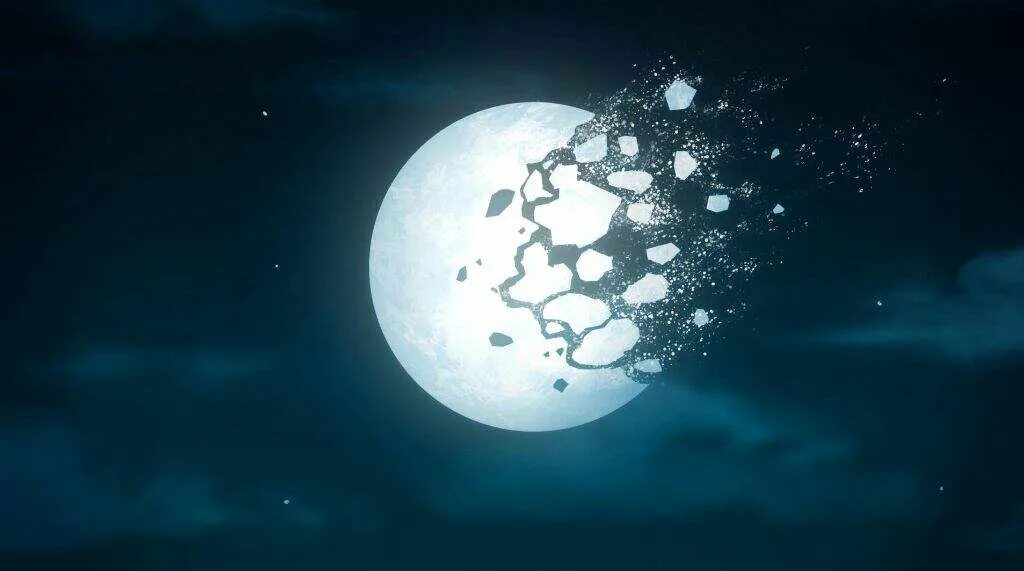 Moon correct moon. RWBY Луна. RWBY Разбитая Луна. Расколотая Луна. Разбитая Луна.