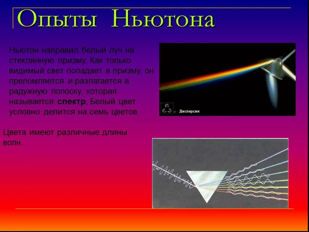 Почему свет преломляется на границе. Презентация на тему видимый свет. Белый цвет преломляется. Опыт Ньютона. Свет преломляется.