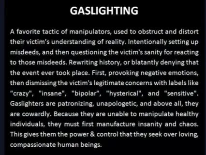 #gaslighting. 