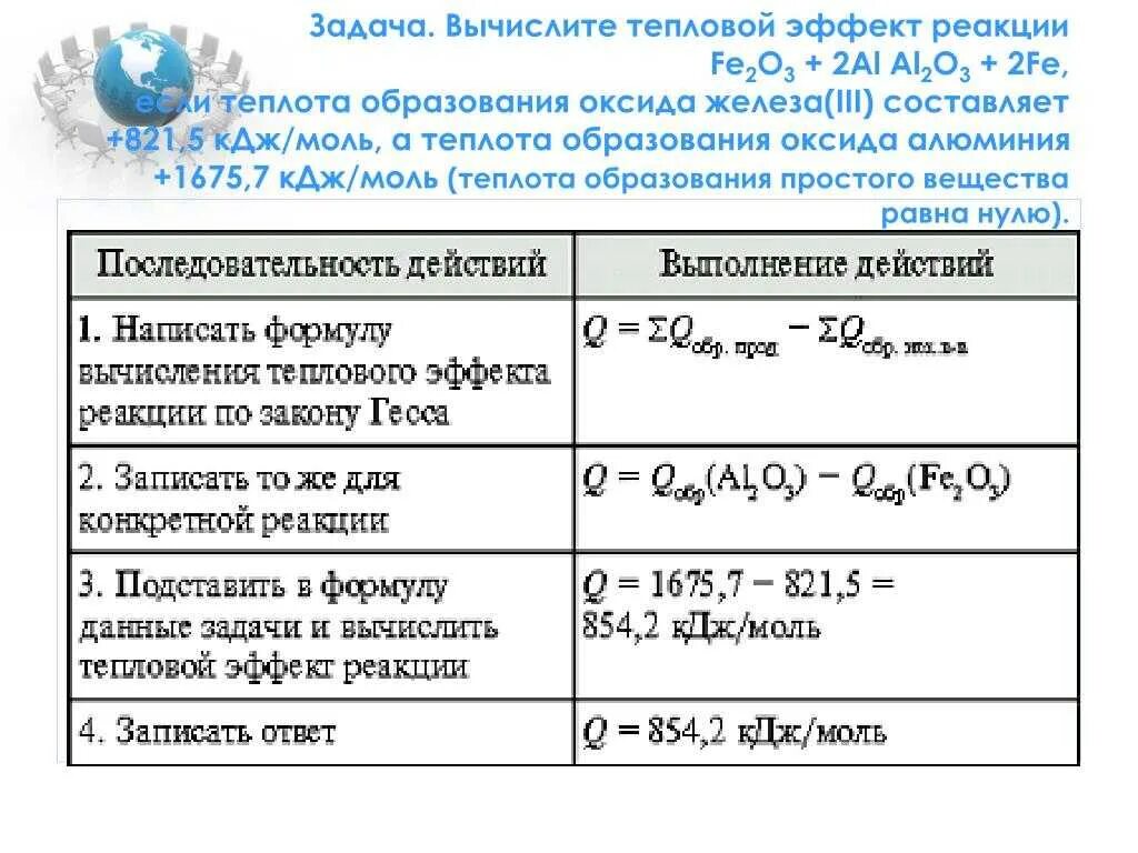 Реакция 2al fe2o3 2fe al2o3. Задачи на тепловой эффект. Рассчитайте тепловой эффект реакции. Молярный тепловой эффект реакции. Вычислить тепловой эффект реакции.