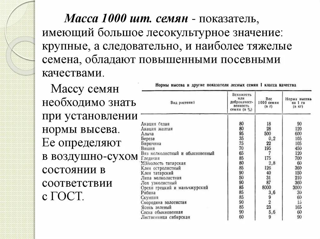 Масса 1000 семян сосны обыкновенной. Вес 1000 штук семян сосны обыкновенной. Масса 1000 семян таблица. Масса 1000 семян ГОСТ.