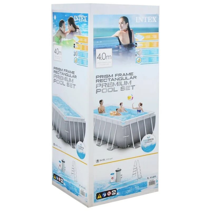 Бассейн intex 26790. Intex prism frame 26790. бассейн intex prism frame 26790, 400х122 см. каркасный бассейн intex rectangular prism frame pool, 400х200х122см + фильтр. бассейн intex prism frame прямоугольный.