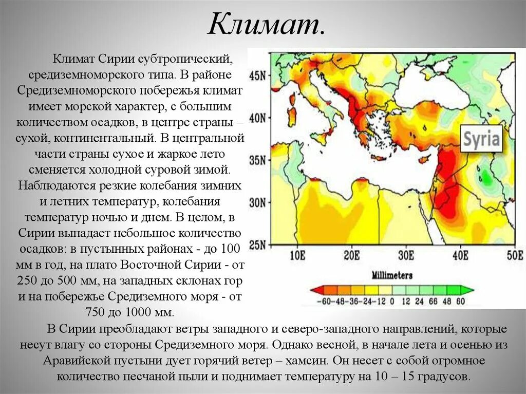 Средиземноморский климат территория. Климат Сирии. Климатическая карта Сирии. Средиземноморского типа климата. Сирия природа климат.