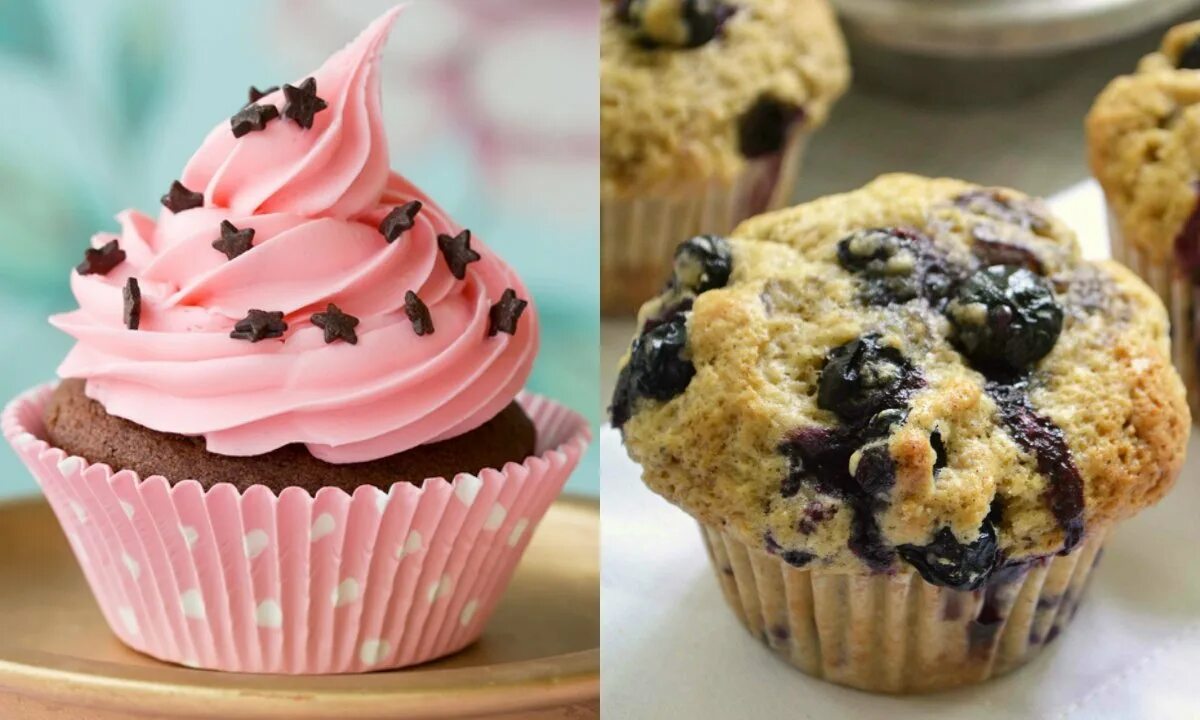 Чем отличается маффин от кекса. Маффин cupcake. маффин vs cupcake. хуг капкейк. muffins and cupcakes.