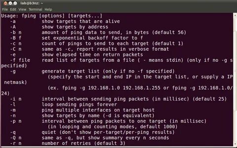Ping ubuntu