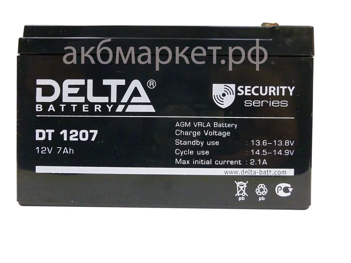 Dt 1207 12v 7ah. Delta DT 1207 (12v / 7ah). DT 1207 Delta аккумуляторная батарея. Аккумулятор Delta DT 1207 (12v 7ah). Delta 7ah 12v.