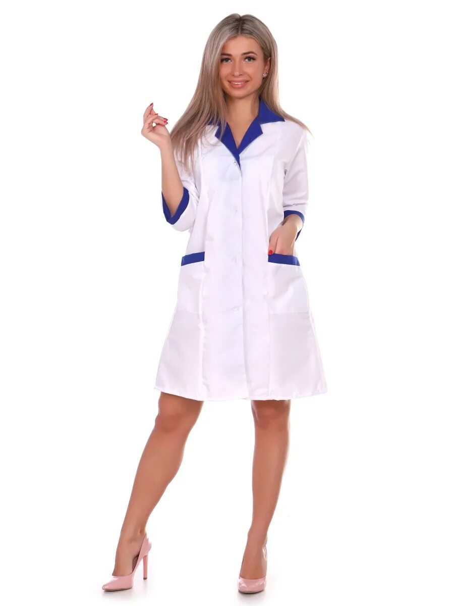 Медицинские халаты женские красивые. Халат медицинский голубой. Халат медицинский васильковый. Халат для производства. Медицинский халат купить в спб