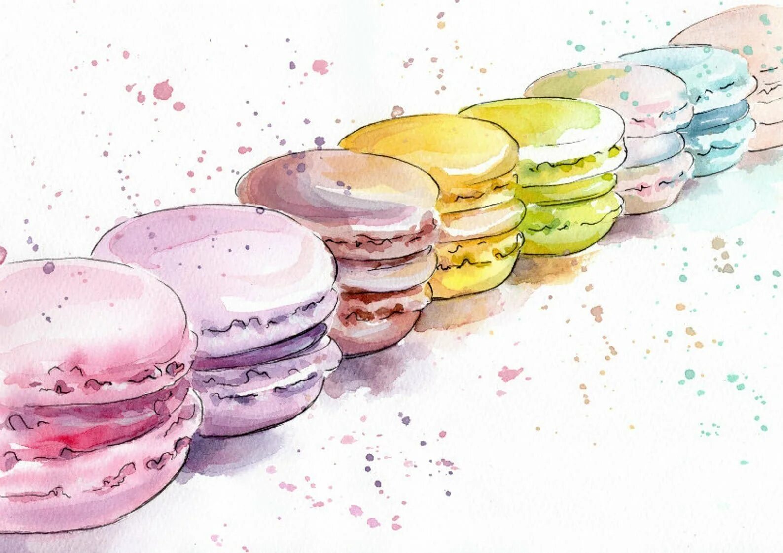 Рисовать сладости. Арт десерт. Красивый арт десерт. Сладости акварель. Сладости акварель.