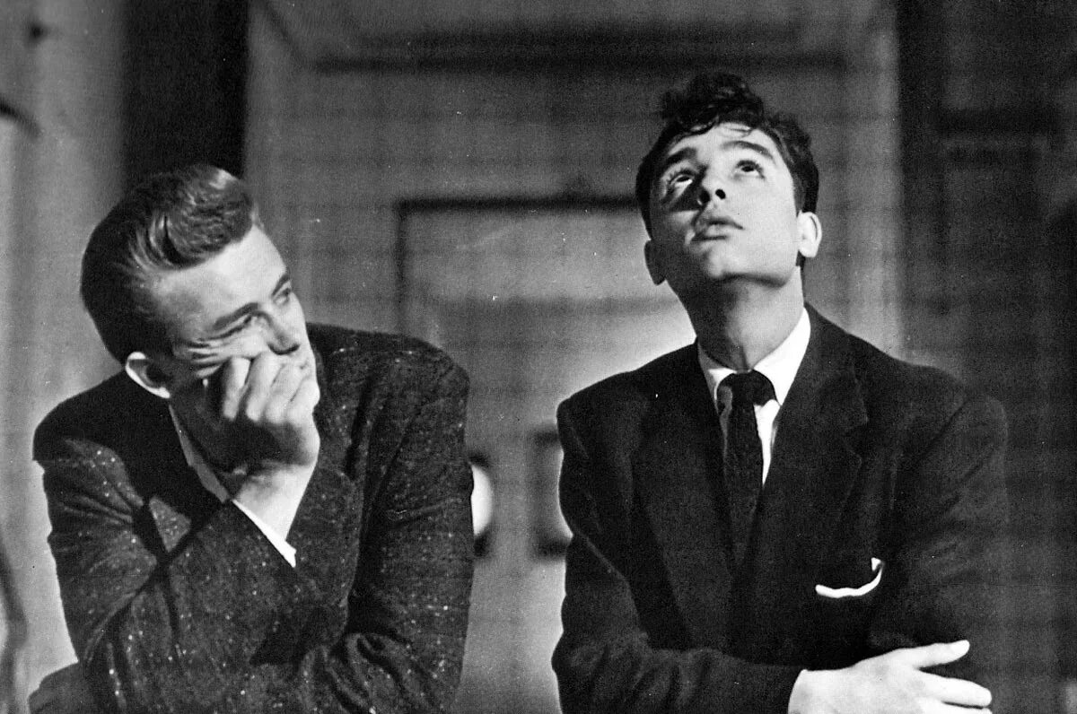 James Dean and Sal Mineo in Rebel without a cause. The little Rebels 1955.