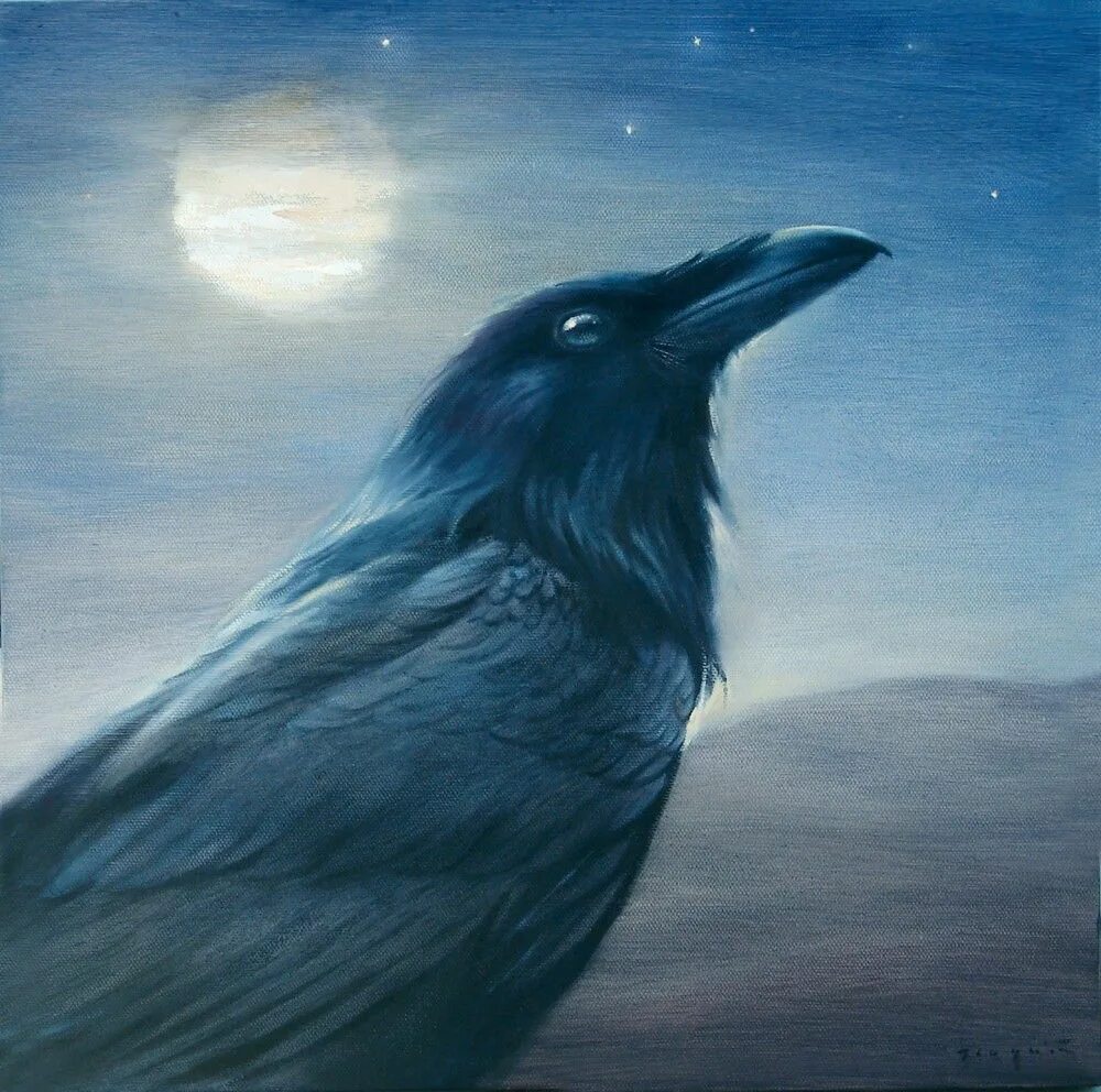 Художник David Joaquin. Черный ворон. Ворона живопись. Ворон живопись. Night crows вороны