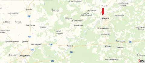 Ковров область карта