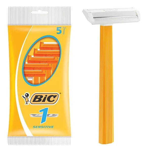 Бритва BIC "БИК 1" для чувствительной кожи, 5шт. BIC одноразовые станки BIC-1 sensitive 10 шт Orange. BIC Metal станок однораз. (5+1 Шт. В пакете), 30уп/бл., 8568361. BIC одноразовые станки BIC-3 sensitive 1 шт. Бик для бритья