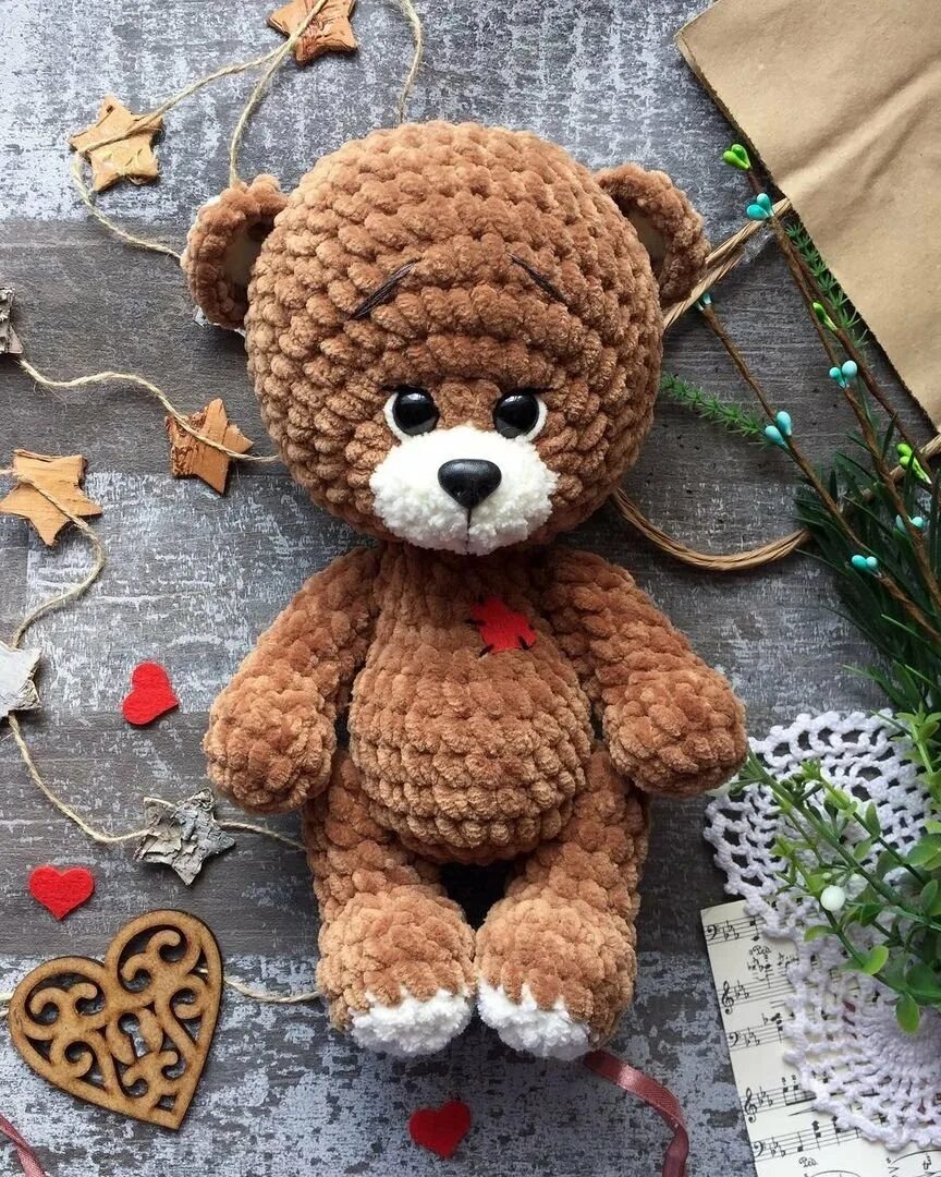 Вязание плюшевого мишки. Mishka Amigurumi мишка. Мишка Тедди амигуруми. Вязаный медведь.