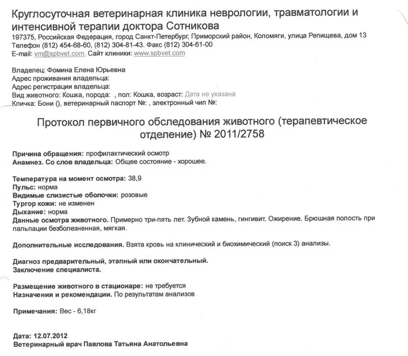 Протокол клинического осмотра животного. Справка о клиническом осмотре животного. Акт клинического осмотра собаки. Протокол клинического осмотра собаки. Состояние по результатам обследования