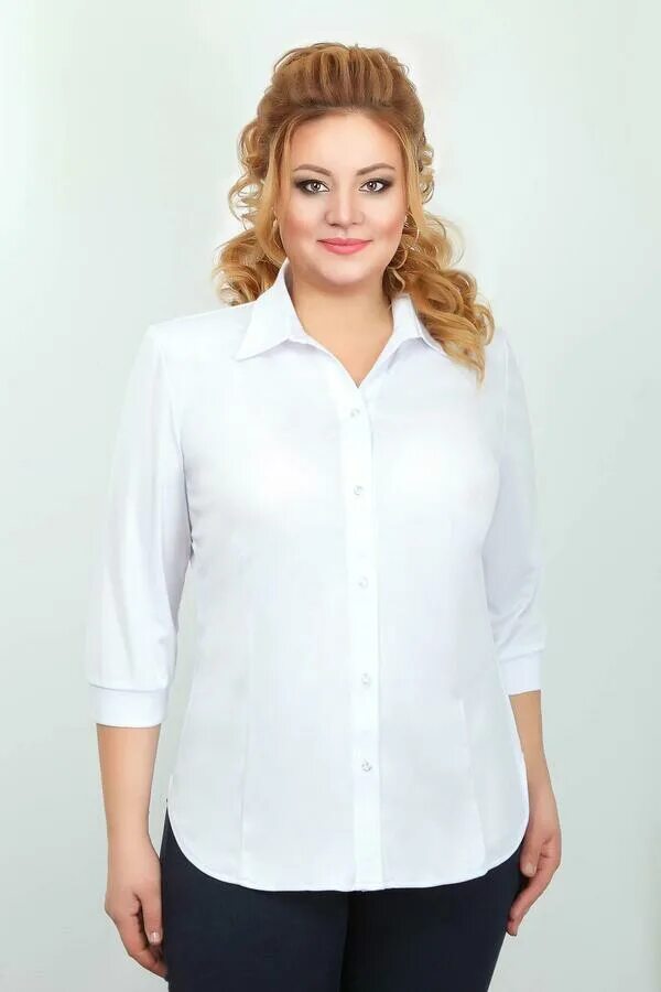 Офисная блузка для полных женщин. Белая блузка. Рубашка женская для полных. Блузки недорого интернет магазин