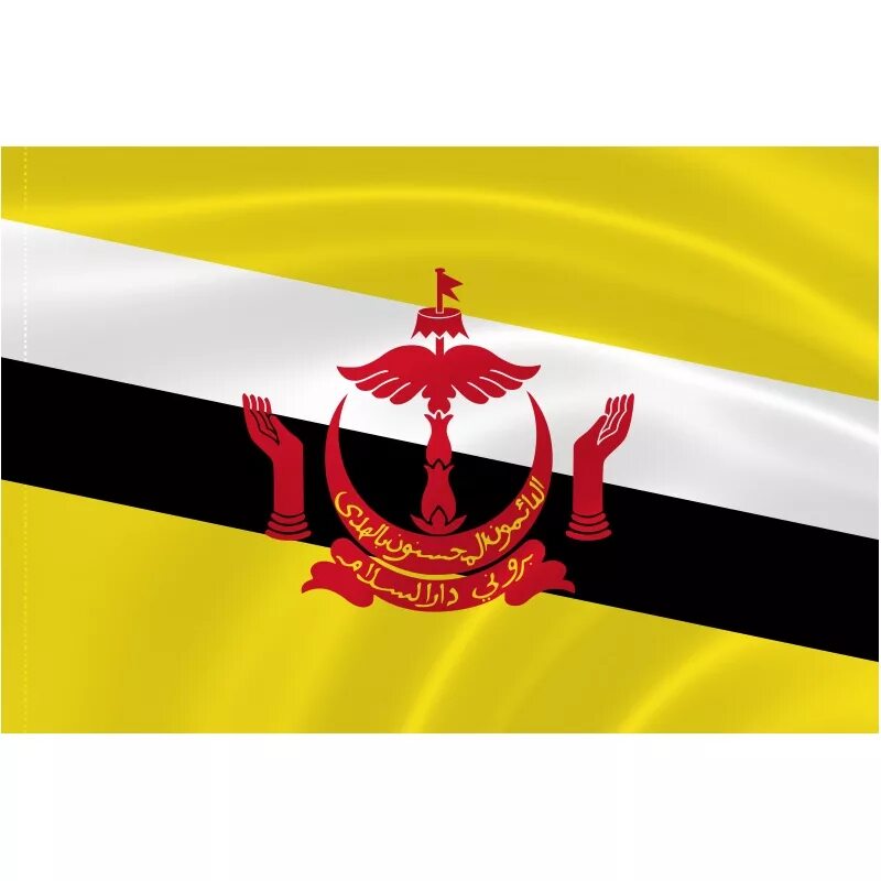 Бруней-Даруссалам флаг. Малайзия Бруней флаги. Бруней флаг и герб. Флаг государства Бруней.