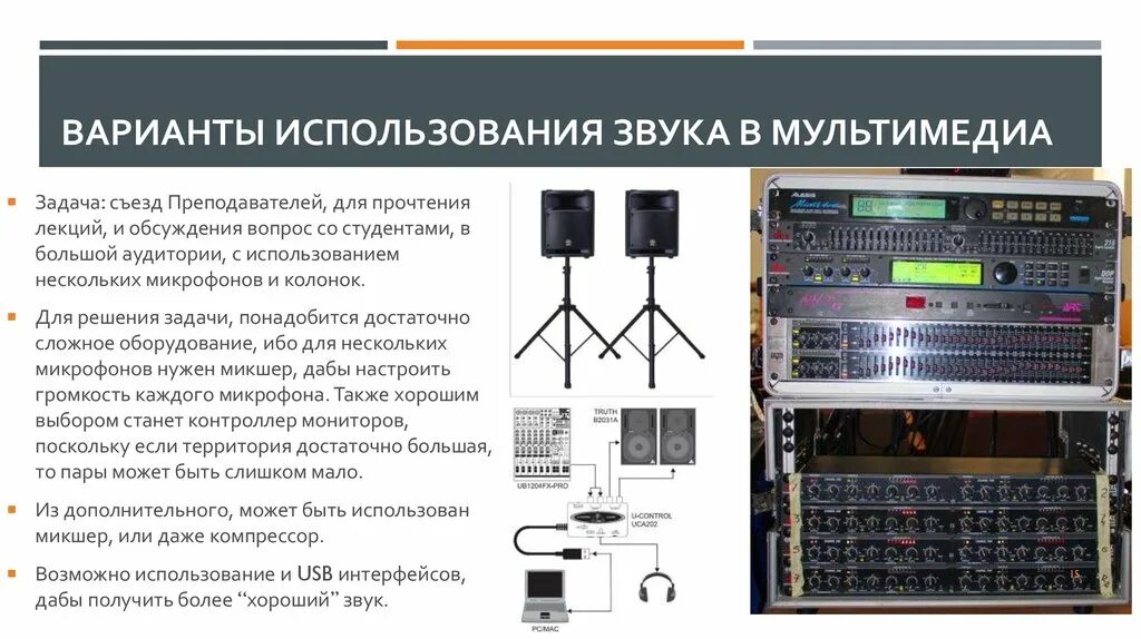 Звук набора кода. Варианты использования звука в мультимедиа. Аппаратура для воспроизведения звука. Использование звука. Звуковые системы с радиомикрофоном.