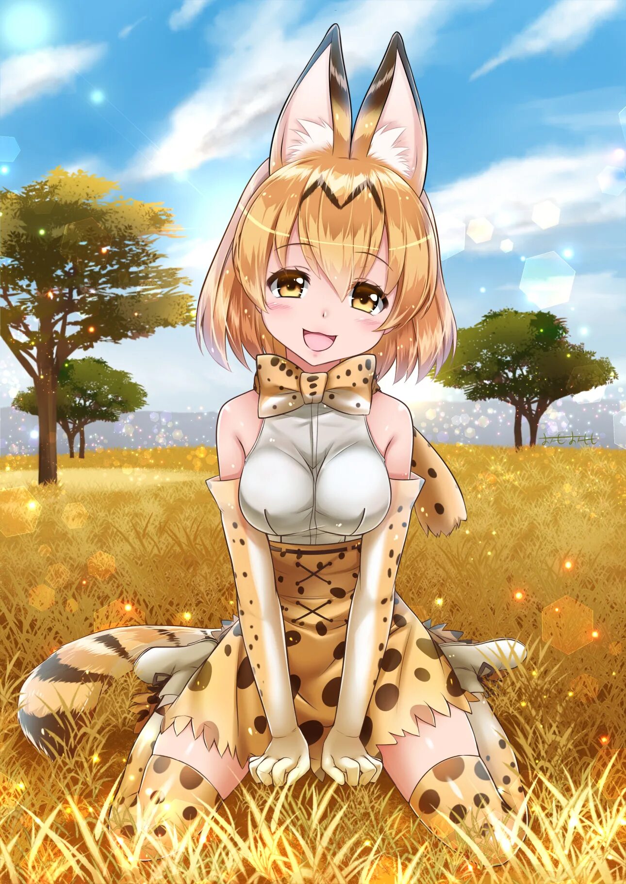 Kemono friends сервал. Serval (Kemono friends) арт. Сервал кимоно френдс. Furrier kemono