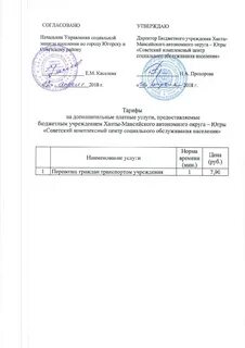 Утверждаю тариф
