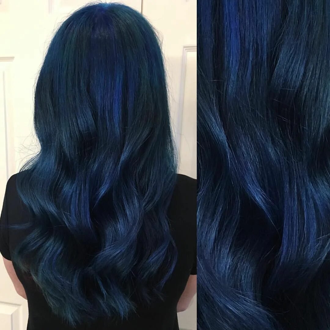 Сине черная краска для волос. Сине черный цвет волос. Тёмный синий цвет волос. Темно синий на темных волосах. Синяя краска на темные волосы.