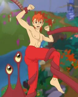 disney, davey devil, feet, gay, male, male nipples, male only, octopus, pet...