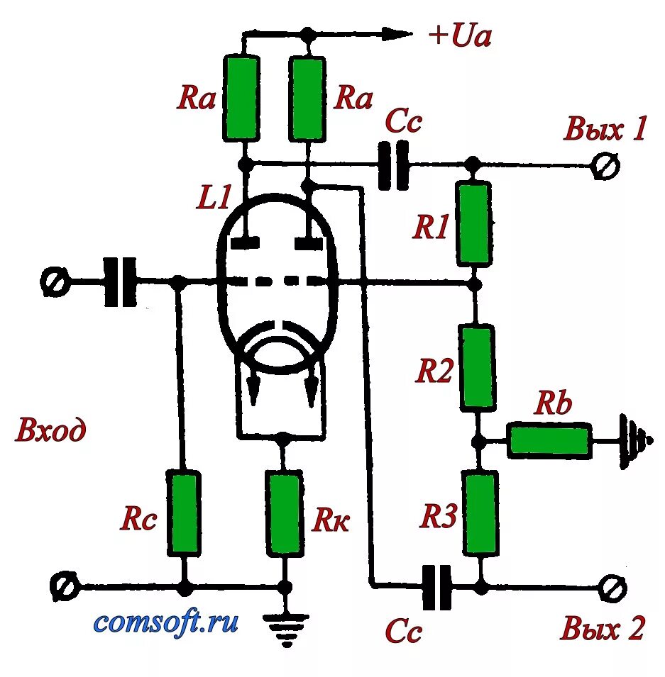 6 ф 12 п. Самобалансирующийся фазоинвертор на лампах 6н1п. Фазоинвертор на 6н8с схема. Фазоинверсный транзисторный Каскад. Фазоинвертор на 6н8с с разделенной нагрузкой схема.