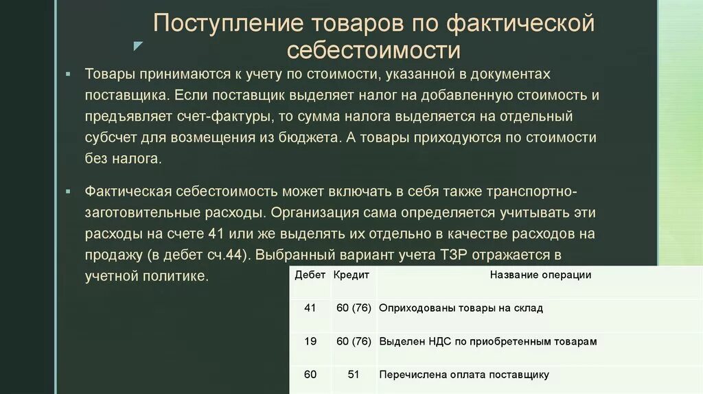 Фактическую себестоимость поступивших материалов. Поступили материалы по фактической себестоимости. Поступление материалов по фактической себестоимости проводка. Учет продукции по фактической себестоимости. Поступление товаров, по фактической себестоимости.