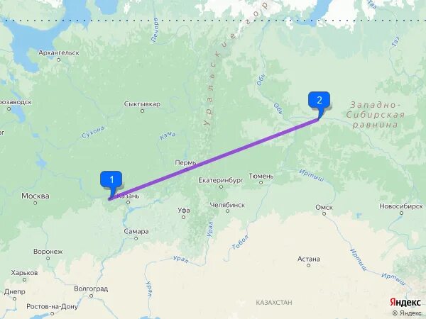 Сколько км до пыть ях