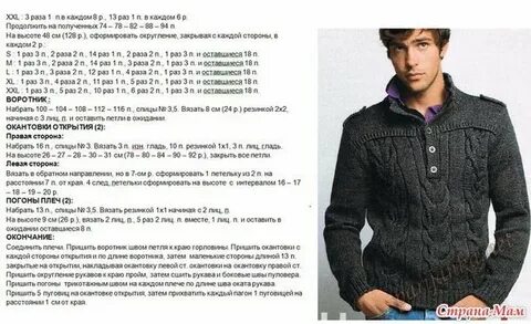 Схемы вязания для мужчин